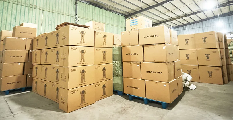 Factory warehouse and inventory area