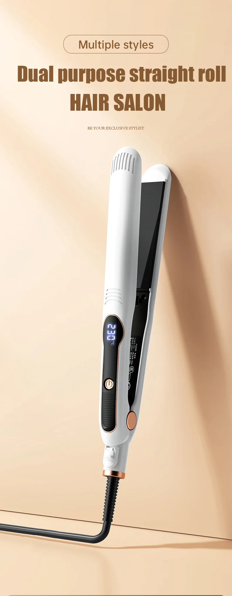 Ceramic Hair Straightener Flat Iron detail