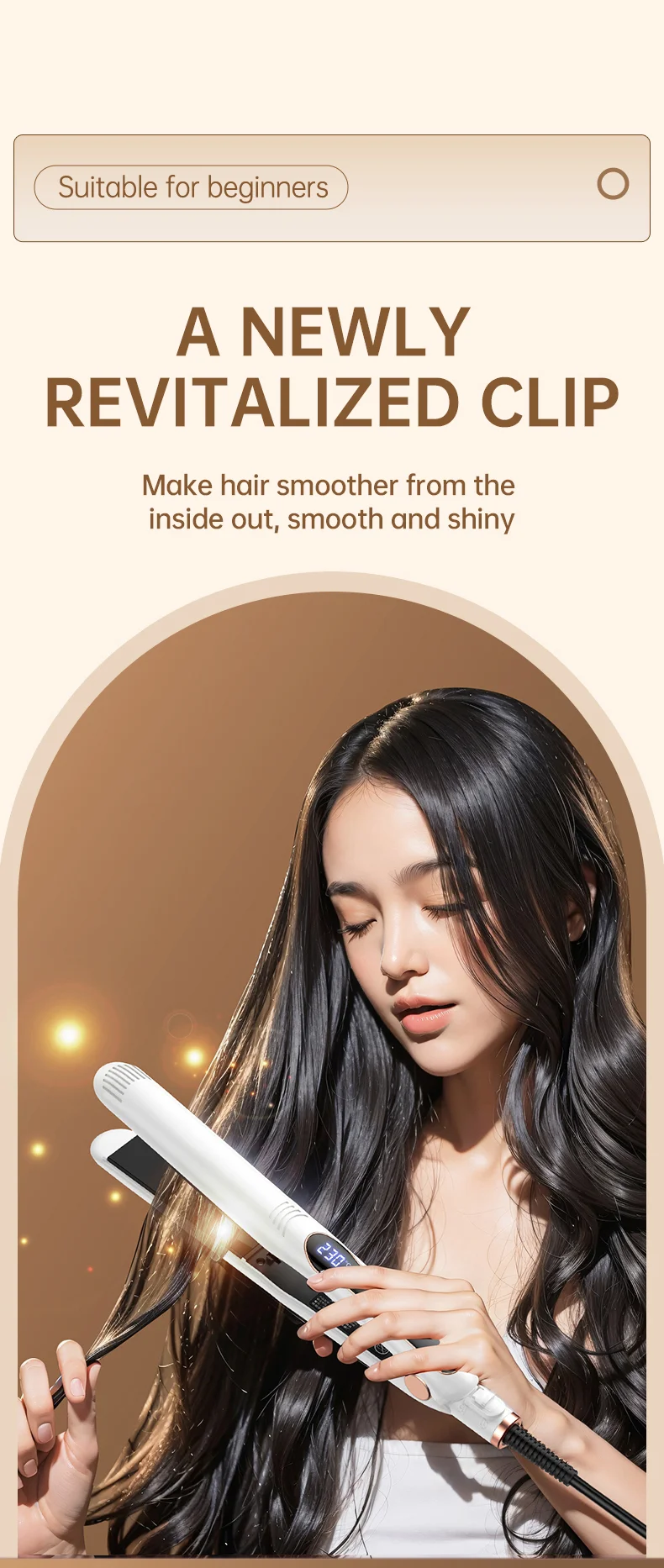 Ceramic Hair Straightener Flat Iron detail