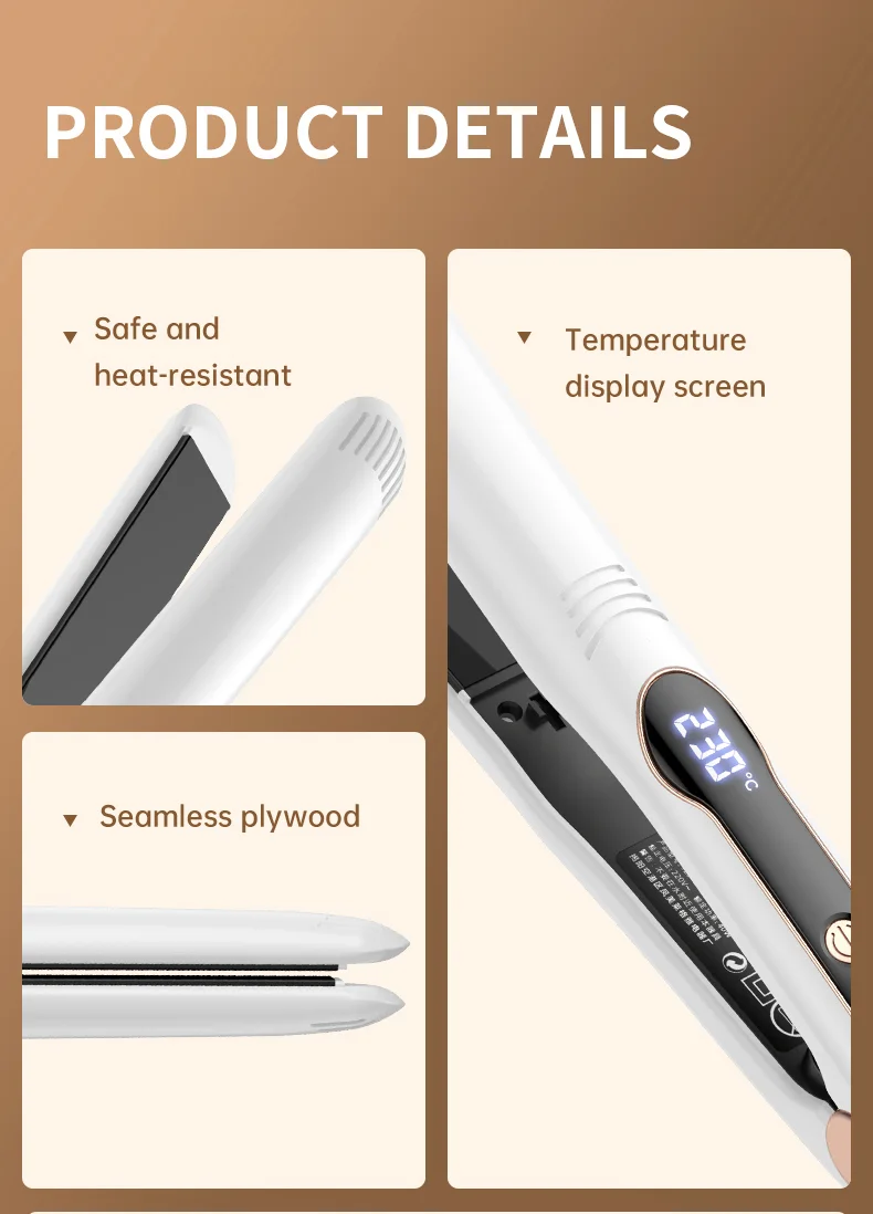 Ceramic Hair Straightener Flat Iron detail