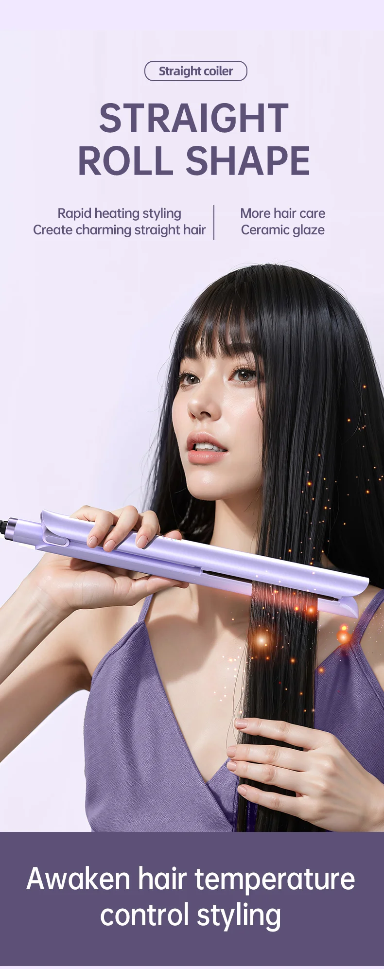Negative Ion Ceramic Hair Straightener Flat Iron detail