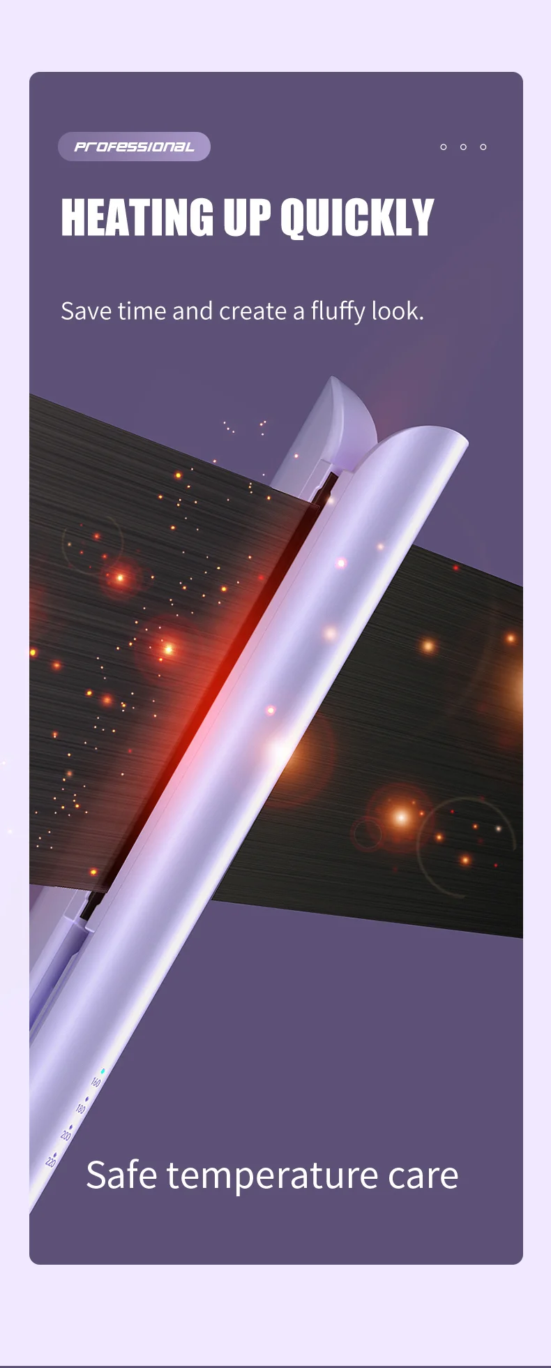 Negative Ion Ceramic Hair Straightener Flat Iron detail