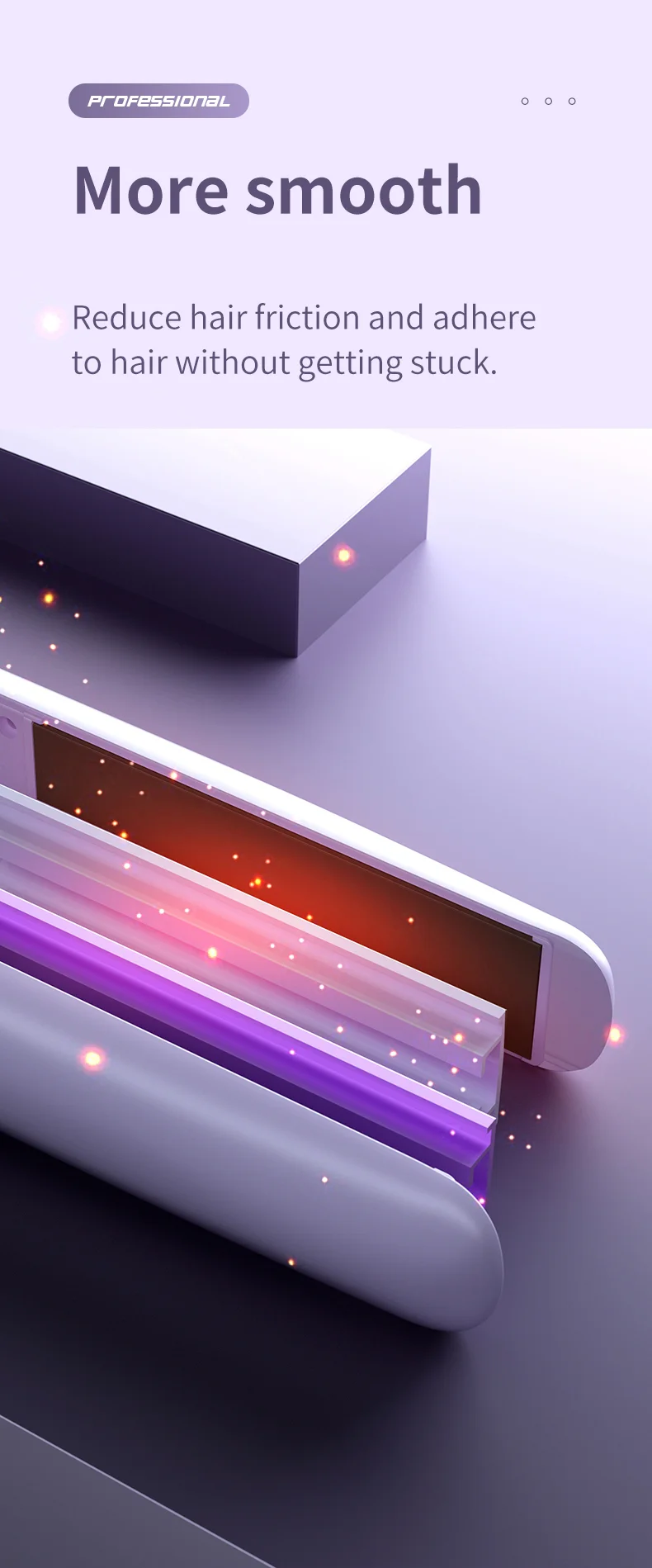 Negative Ion Ceramic Hair Straightener Flat Iron detail