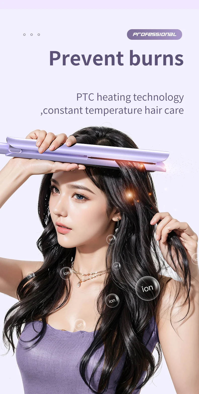 Negative Ion Ceramic Hair Straightener Flat Iron detail