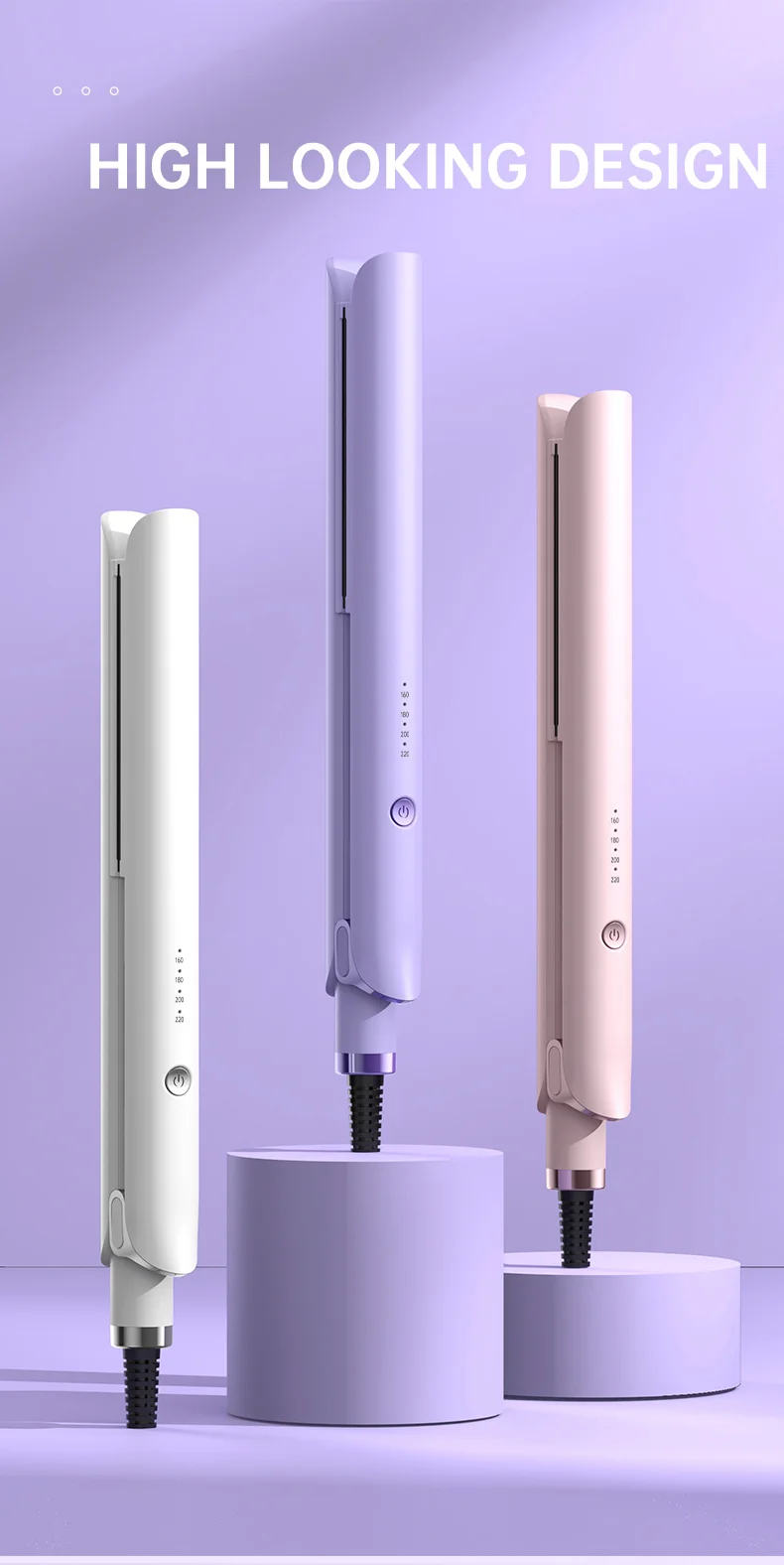 Negative Ion Ceramic Hair Straightener Flat Iron detail