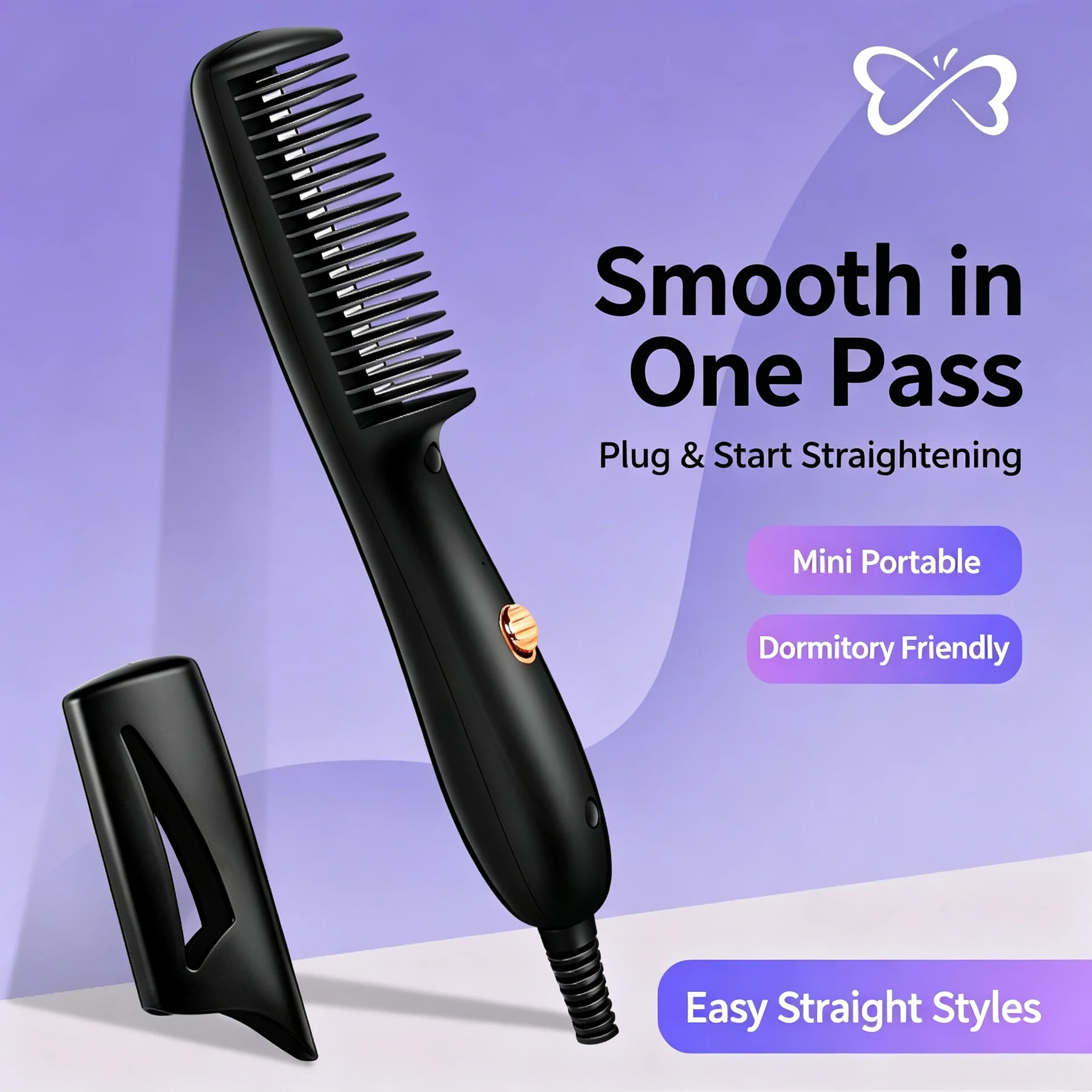 2-in-1 Hair Straightening Comb