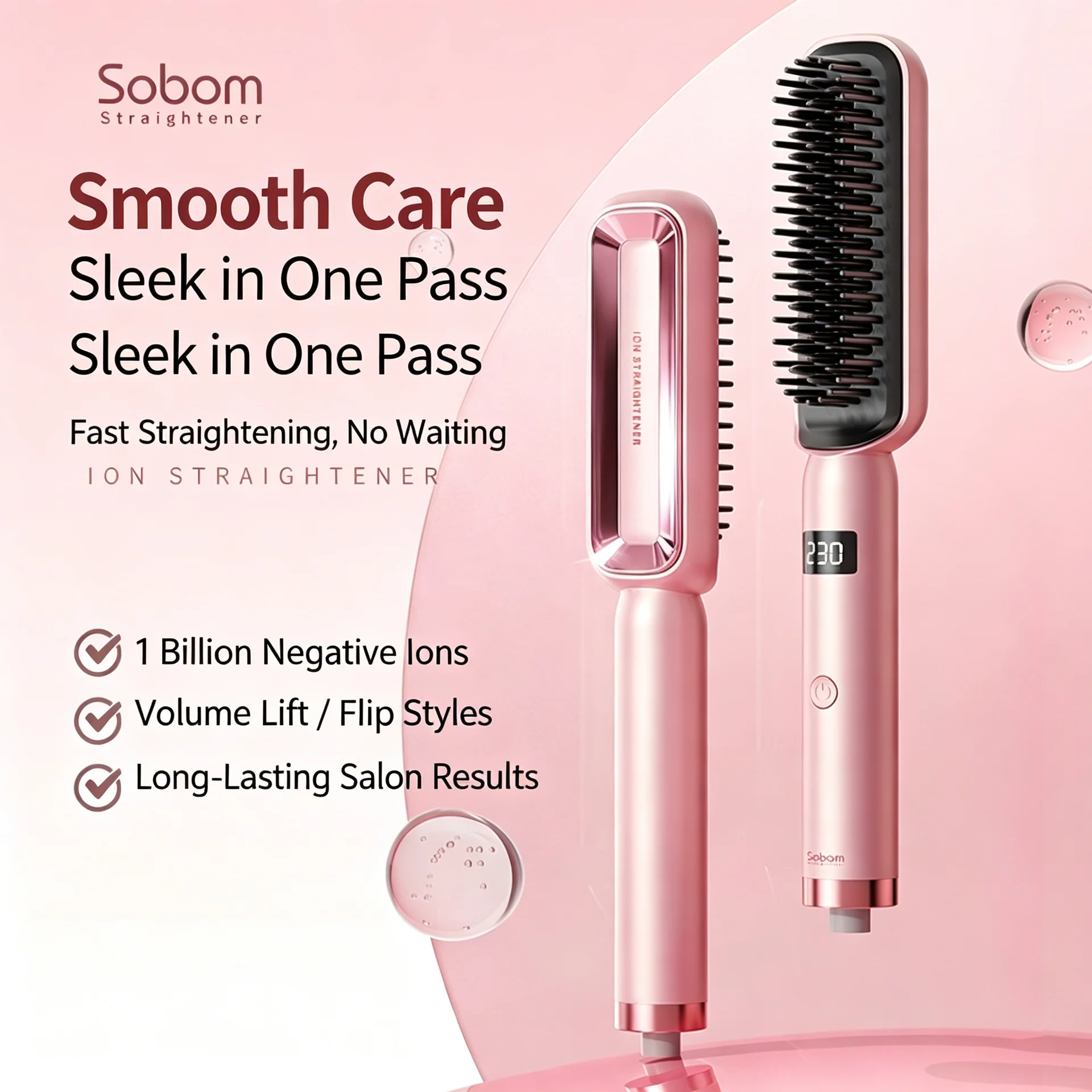 Thermal-Balance Hair Straightening Comb